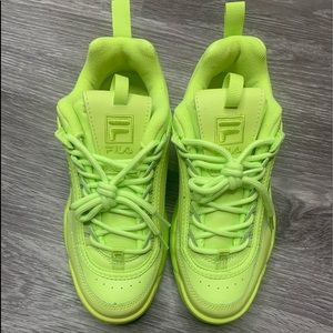 Neon Green Fila Sneakers